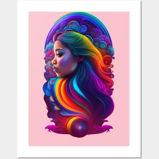 Psicodelic woman Posters and Art